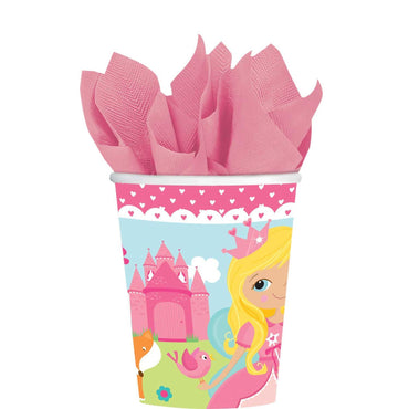 Woodland Princess Cups 9oz, 8pcs Printed Tableware - Party Centre - Party Centre