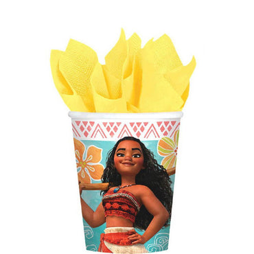 Moana Paper Cups 9oz, 8pcs Printed Tableware - Party Centre - Party Centre