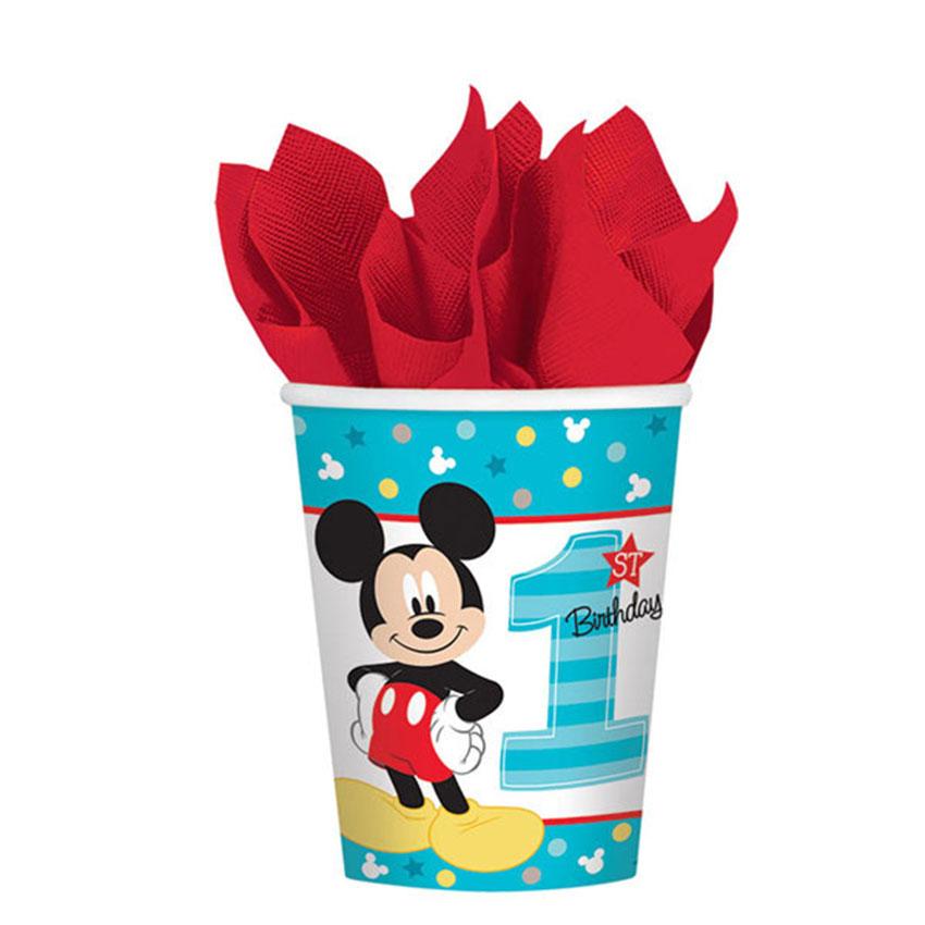 Mickey's Fun To Be One Paper Cups 9oz, 8pcs Printed Tableware - Party Centre - Party Centre