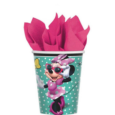 Minnie Mouse Happy Helper Paper Cups 9oz, 8pcs Printed Tableware - Party Centre - Party Centre