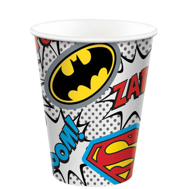 Justice League Heroes Unite Paper Cup 9oz, 8pcs Printed Tableware - Party Centre - Party Centre