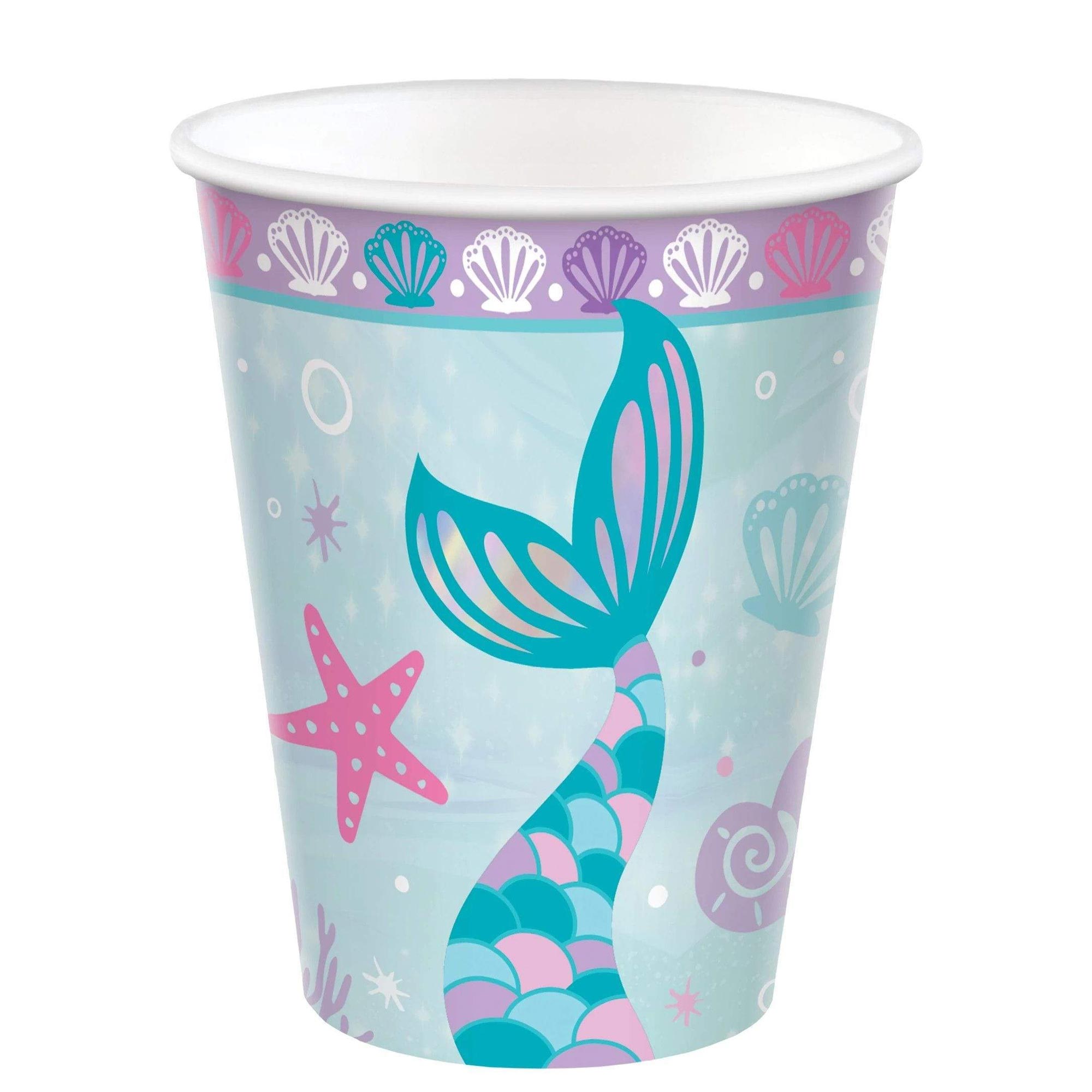 Shimmering Mermaids Paper Cups 9oz,8pcs - Party Centre