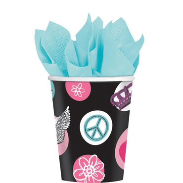 Rocker Princess Cups 9oz, 8pcs Printed Tableware - Party Centre - Party Centre