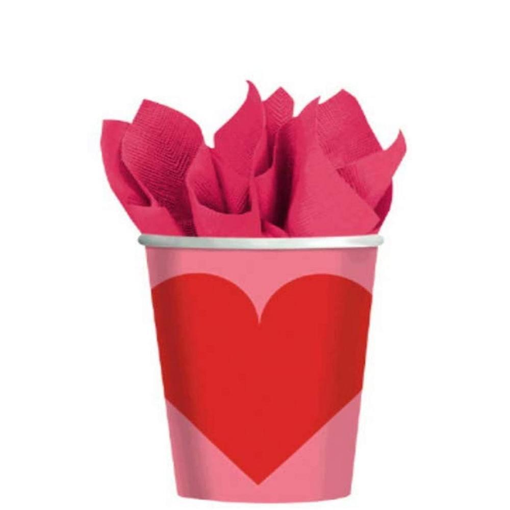 Key to your Heart Paper Cups 9oz, 8pcs Printed Tableware - Party Centre - Party Centre