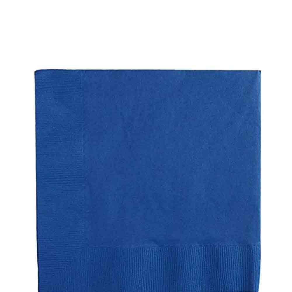 Bright Royal Blue 2-Ply Beverage Napkins, 40cts - Party Centre