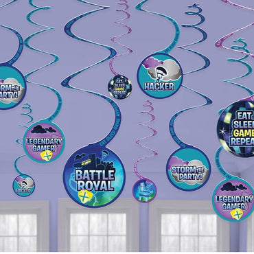 Battle Royal Swirl Decoration 12pcs Decorations - Party Centre - Party Centre