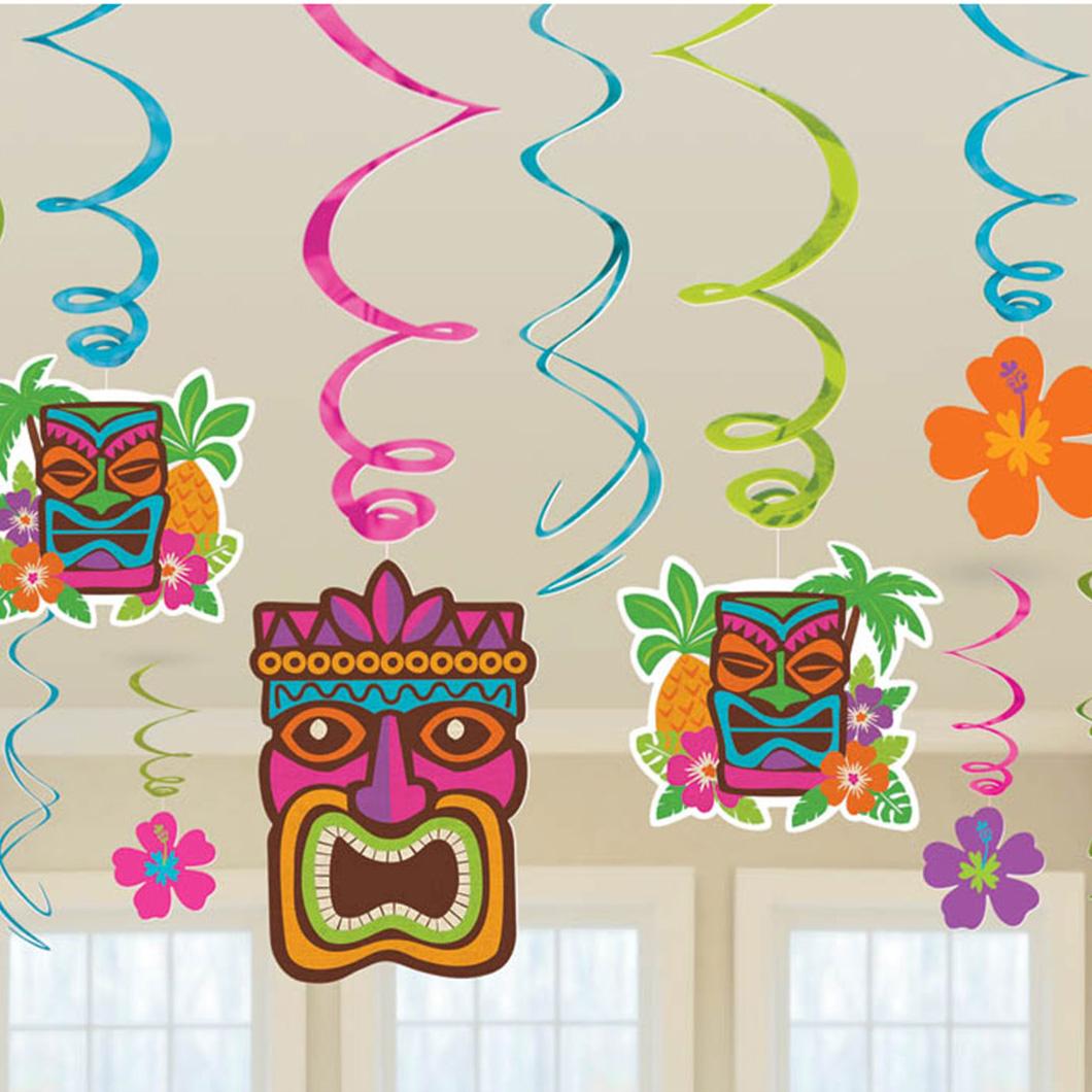 Tiki Swirls Value Pack Decorations - Party Centre - Party Centre