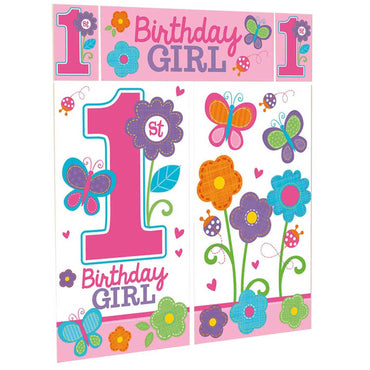 Sweet Birthday Girl Scene Setter 5pcs Decorations - Party Centre - Party Centre