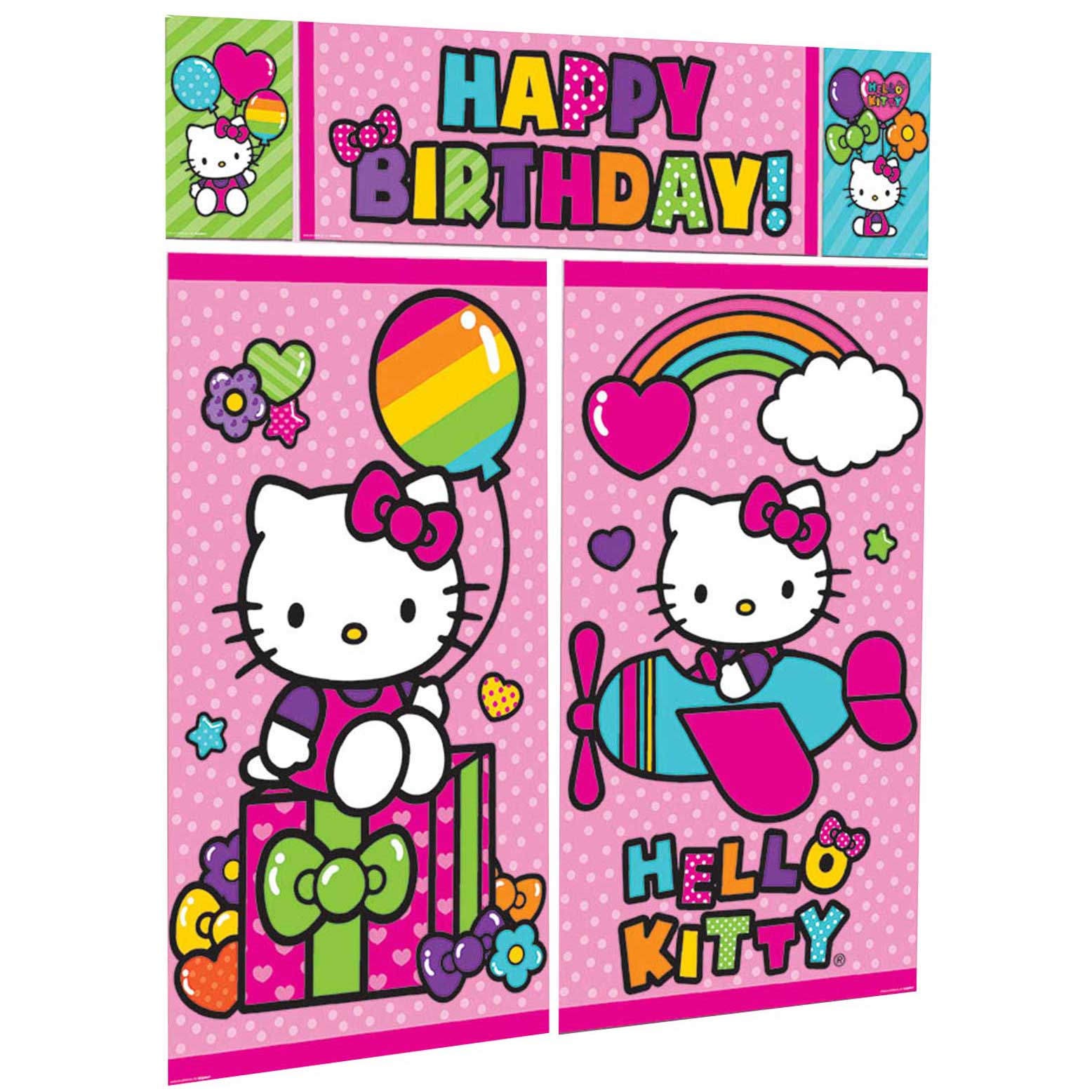 Hello Kitty Rainbow Scene Setter Decorations - Party Centre - Party Centre