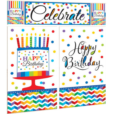 Bright Birthday Room Decorating Kit 5pcs Decorations - Party Centre - Party Centre