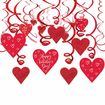 عبوة اقتصادية ميجا تحتوي على مجموعات زينة حلزونية لمناسبة عيد الحب - Party Centre