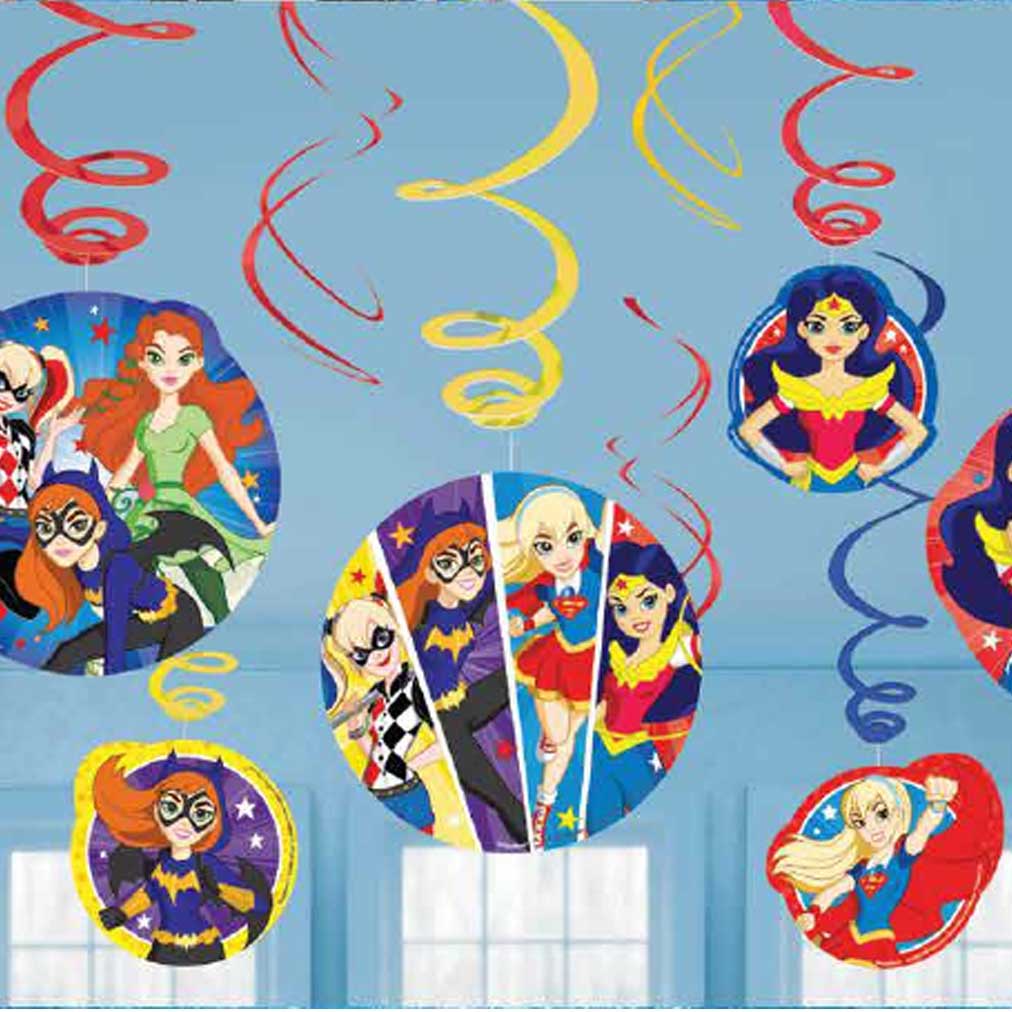 DC Superhero Girls Swirl Value Pack Decorations - Party Centre - Party Centre
