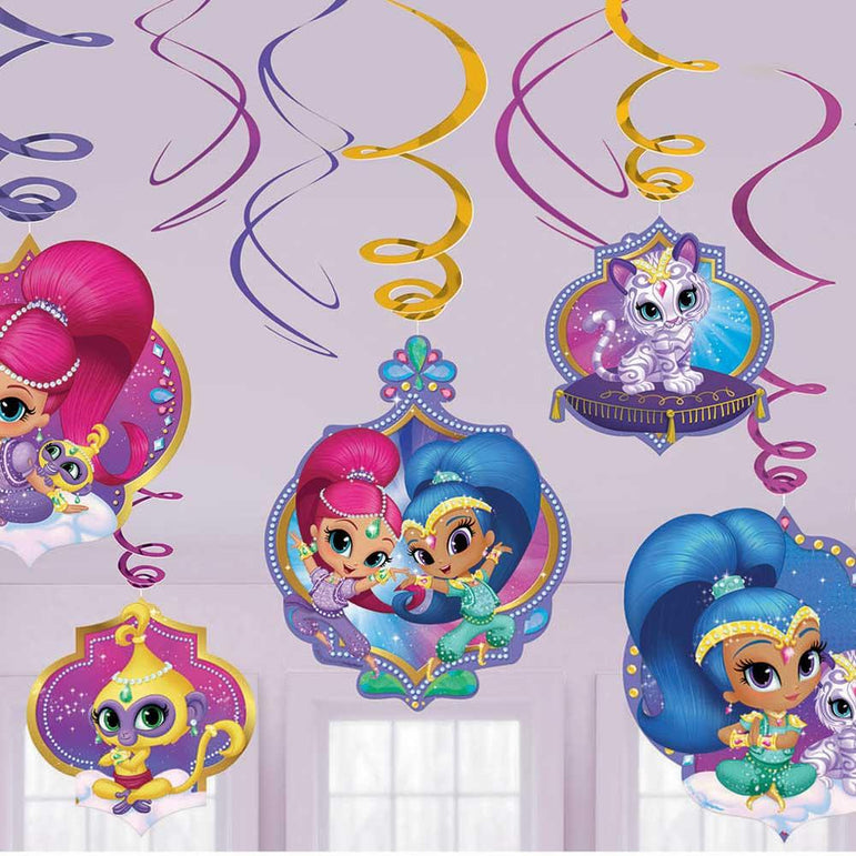 Shimmer and Shine Swirl Value Pack Decoration Kit Decorations - Party Centre