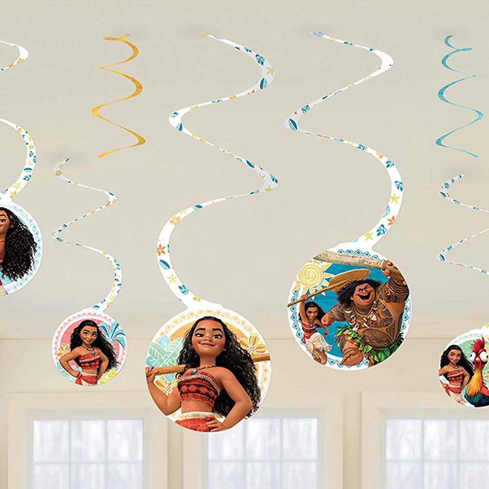 Disney Moana Spiral Decorations 8pcs Decorations - Party Centre - Party Centre