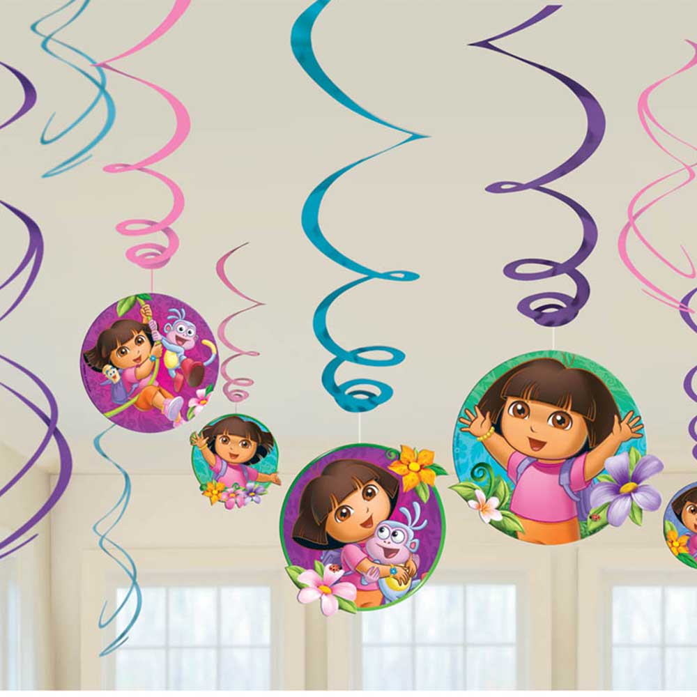 Dora's Flower Adventure Value Pack Swirl Decorations - Party Centre - Party Centre