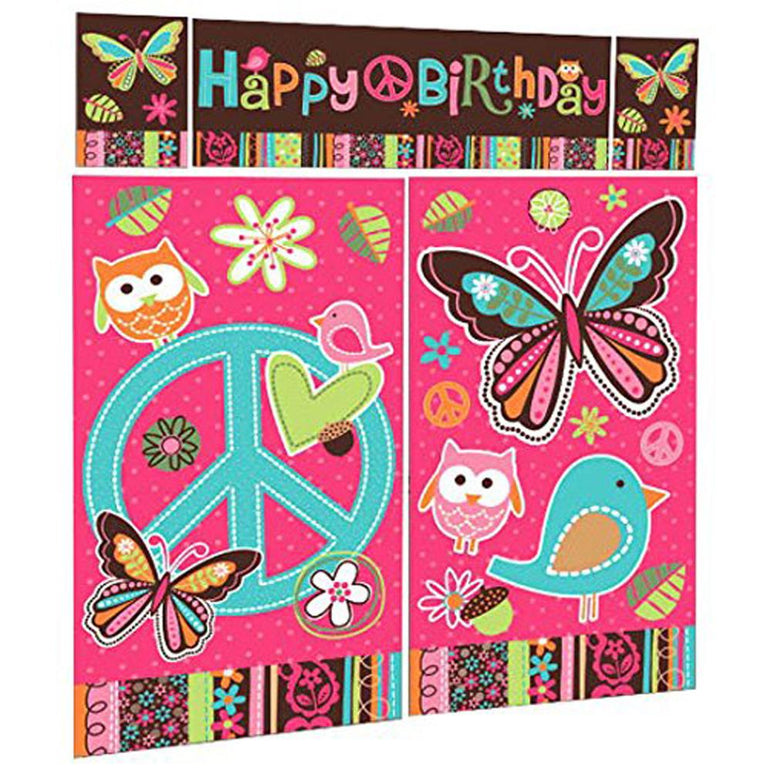 Hippie Chick Scene Setter Decorations - Party Centre