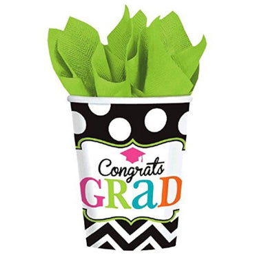 Graduation Dream Big Cups 9oz, 50pcs Printed Tableware - Party Centre - Party Centre