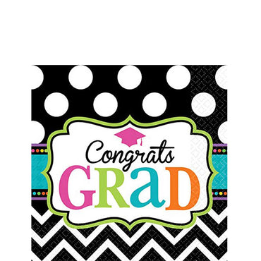 Graduation Dream Big Beverage Tissue 125pcs Printed Tableware - Party Centre - Party Centre