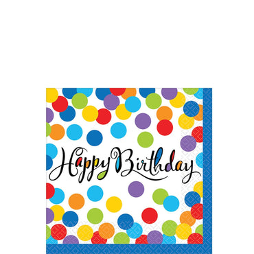 Confetti Bash Beverage Tissues 36pcs Printed Tableware - Party Centre - Party Centre