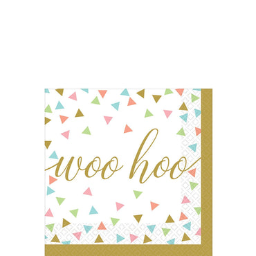 Confetti Fun Beverage Tissues 36pcs Printed Tableware - Party Centre - Party Centre