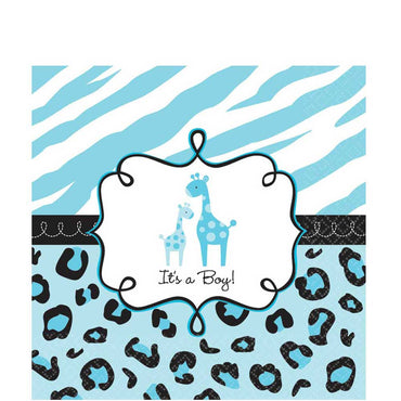 Sweet Safari Boy Baby Shower Lunch Tissues 36pcs Printed Tableware - Party Centre - Party Centre