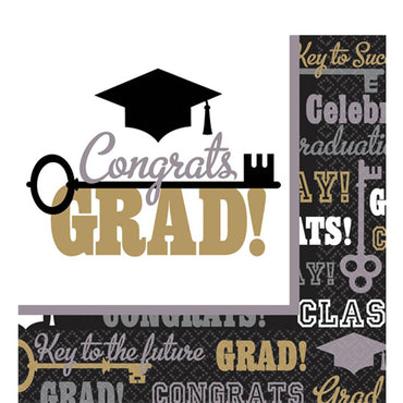 Key To Success Lunch Tissues 125pcs Printed Tableware - Party Centre - Party Centre