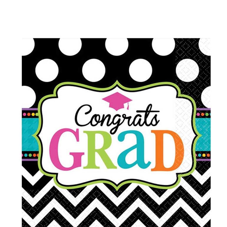 Graduation Dream Big Lunch Tissue 125pcs Printed Tableware - Party Centre