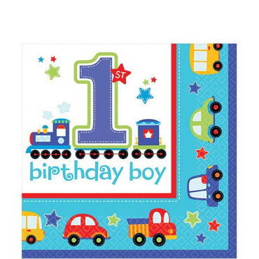 All Aboard Lunch Tissues 36pcs Printed Tableware - Party Centre - Party Centre