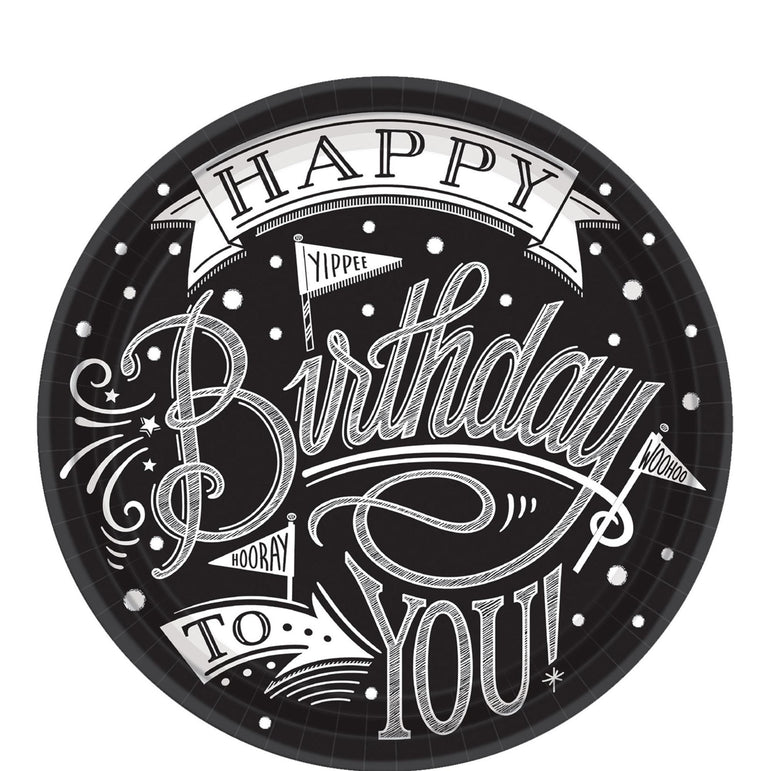 Hooray It's Your Birthday Paper Plates 10.5in, 18pcs Printed Tableware - Party Centre