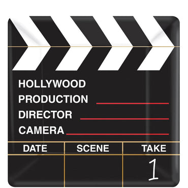 Director's Cut Square Plates 10in, 18pcs Printed Tableware - Party Centre - Party Centre
