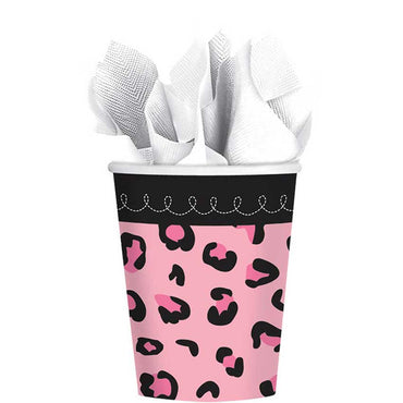 Sweet Safari Girl Baby Shower Cups 9oz, 18pcs Printed Tableware - Party Centre - Party Centre