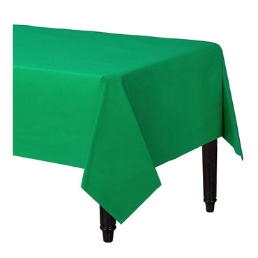 Festive Green Plastic Table Cover 54 x 108 Solid Tableware - Party Centre - Party Centre