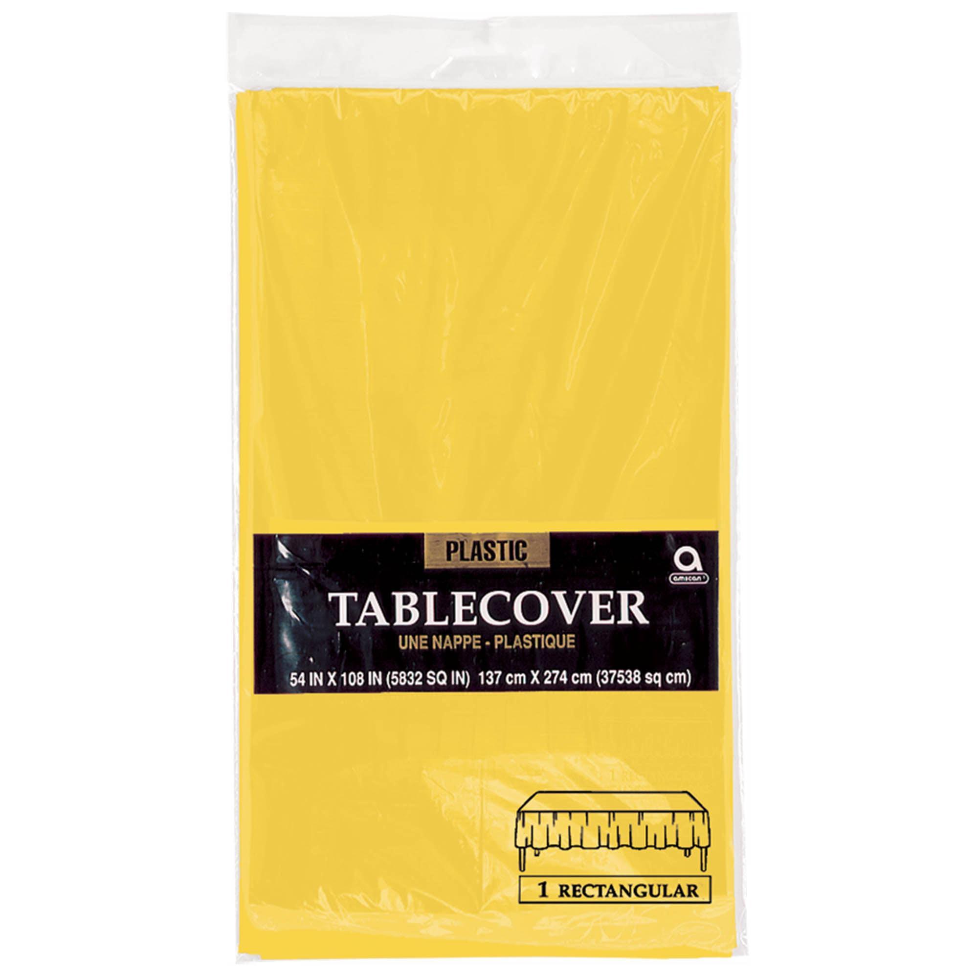 Yellow Sunshine Plastic Table Cover 54 x 108in Solid Tableware - Party Centre - Party Centre
