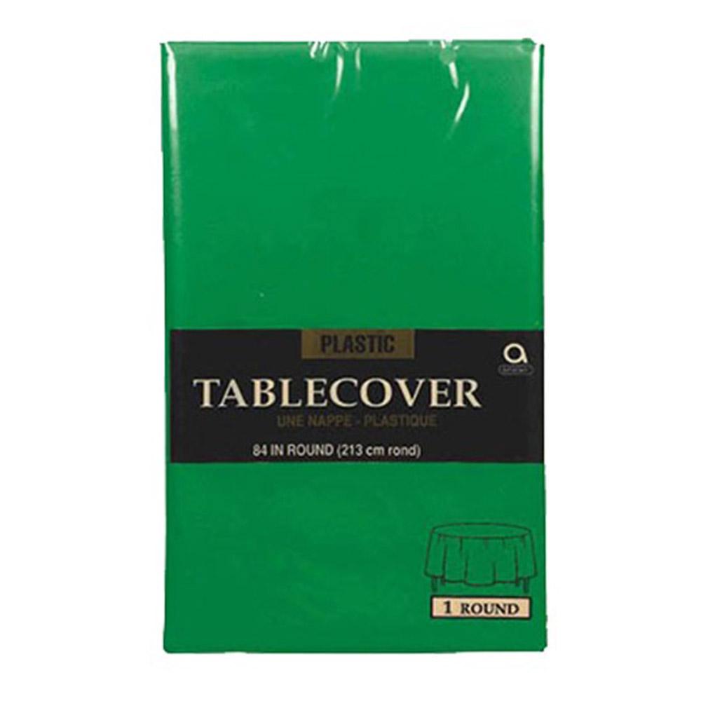 Green Round Plastic Table Cover Solid Tableware - Party Centre - Party Centre