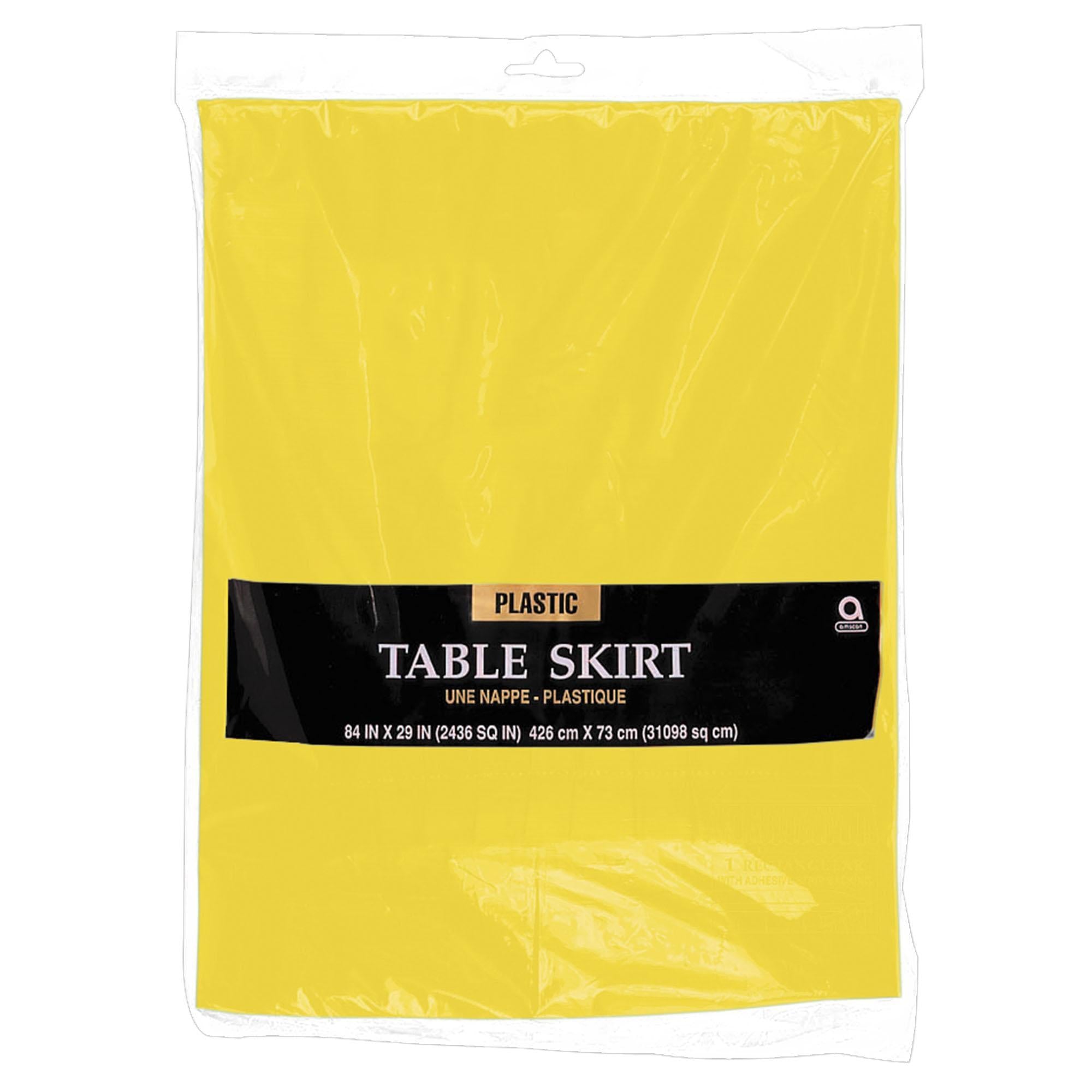 Yellow Sunshine Plastic Table Skirt 14ft x 29in Solid Tableware - Party Centre - Party Centre