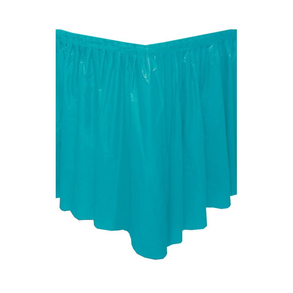 Caribbean Plastic Table Skirt 14ft X 29in Solid Tableware - Party Centre - Party Centre
