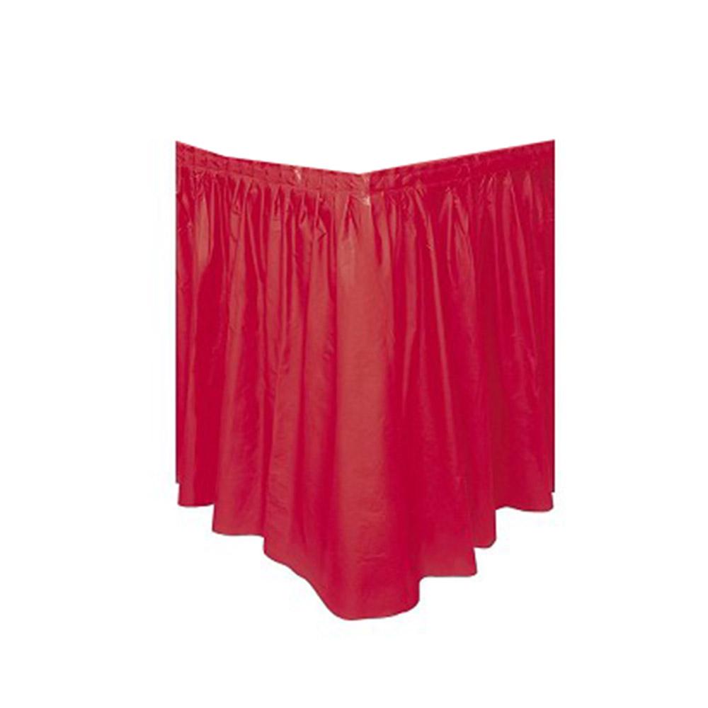 Magenta Plastic Table Skirt 14ft x 29in Solid Tableware - Party Centre - Party Centre