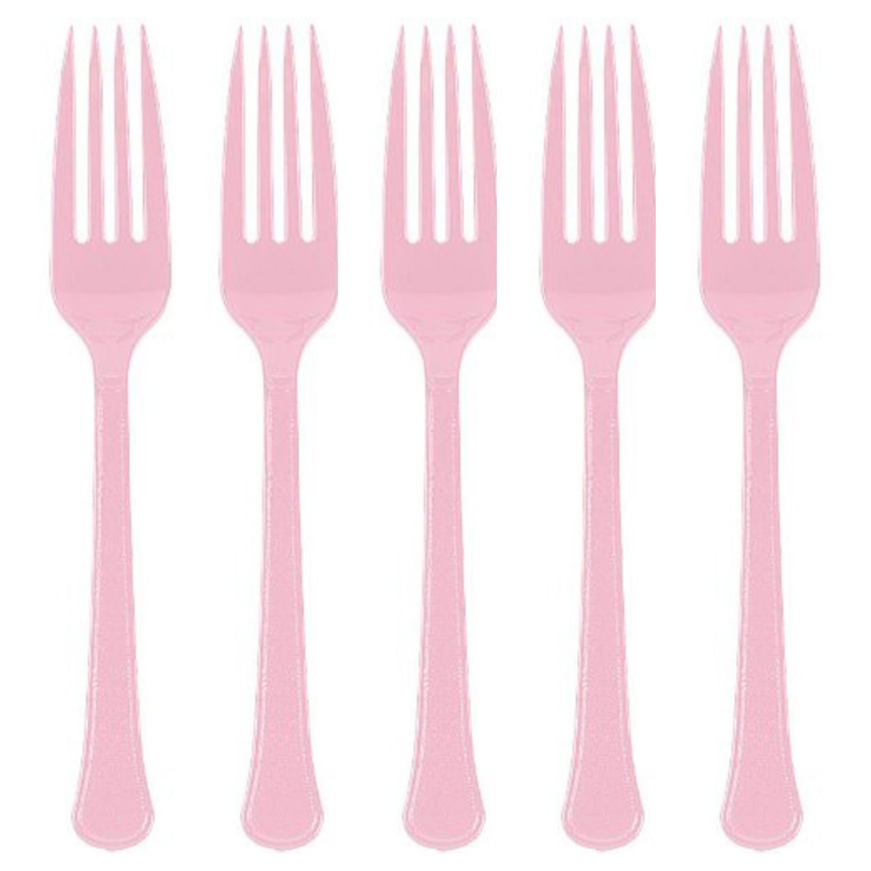 New Pink Premium Fork 20pcs Solid Tableware - Party Centre - Party Centre