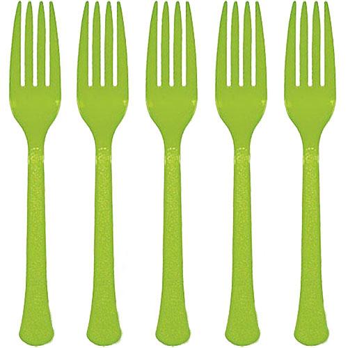 Kiwi Heavy Weight Plastic Forks 20pcs Solid Tableware - Party Centre - Party Centre