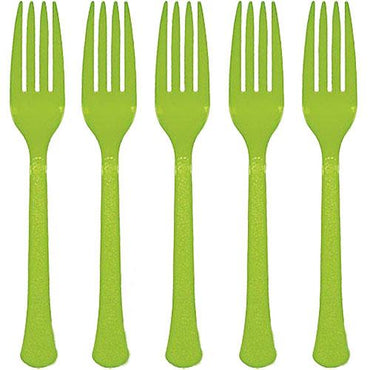 Kiwi Heavy Weight Plastic Forks 20pcs Solid Tableware - Party Centre - Party Centre