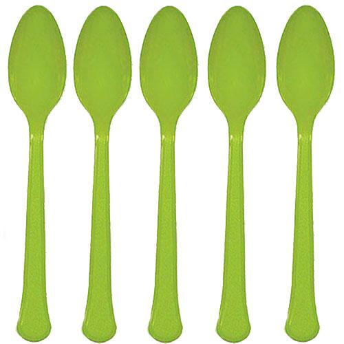 Kiwi Heavy Weight Plastic Spoons 20pcs Solid Tableware - Party Centre - Party Centre