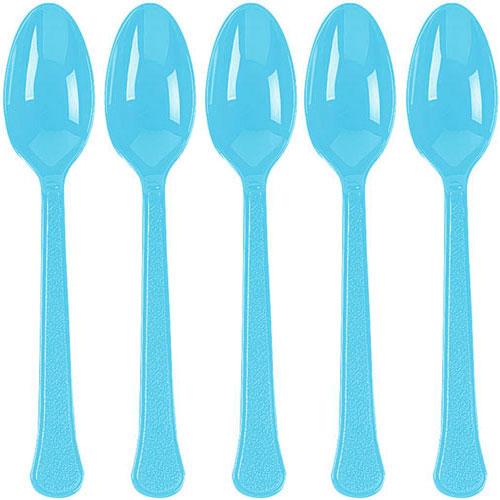 Caribbean Heavy Weight Plastic Spoons 20pcs Solid Tableware - Party Centre - Party Centre