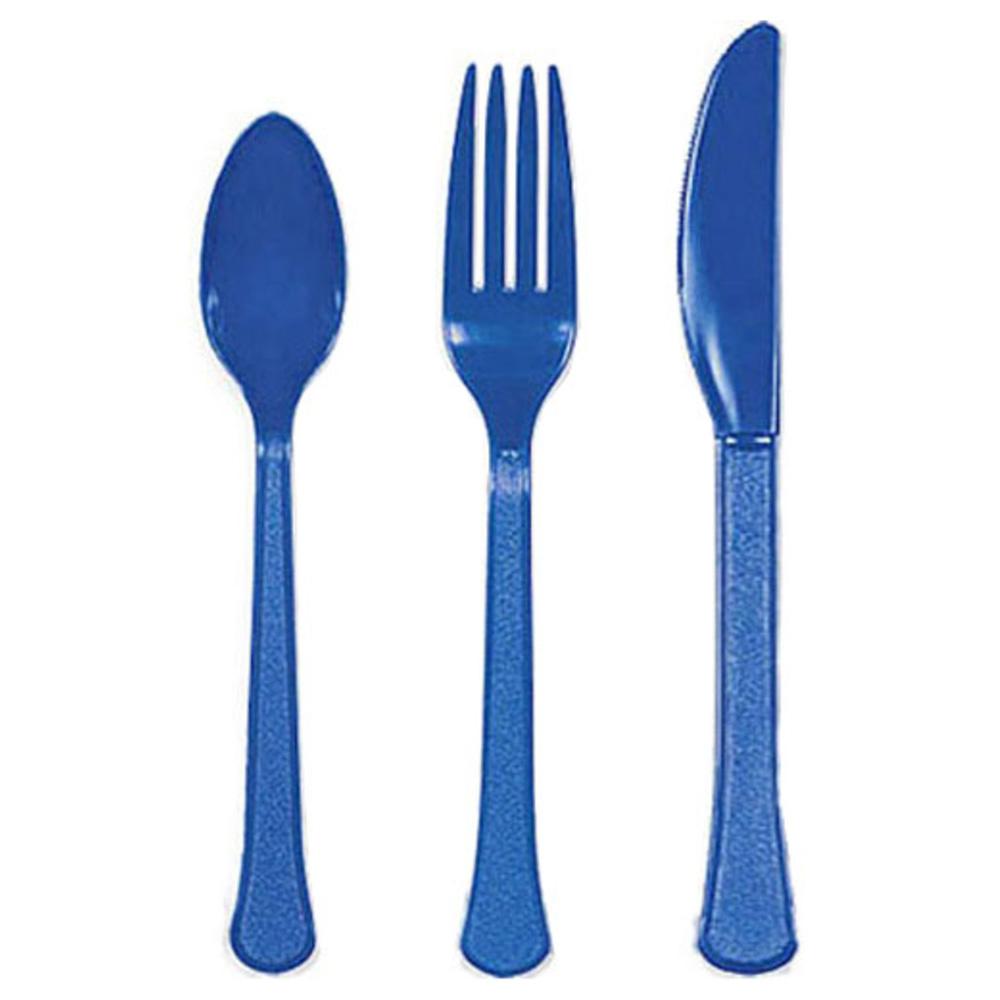 Bright Royal Blue Assorted Cutlery - Party Centre