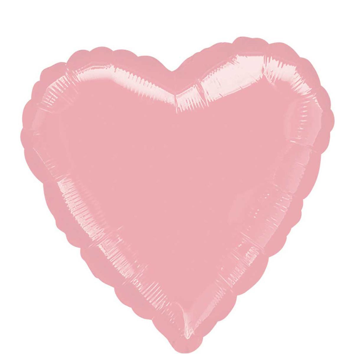 Pastel Pink Heart Foil Balloon 18in Balloons & Streamers - Party Centre - Party Centre