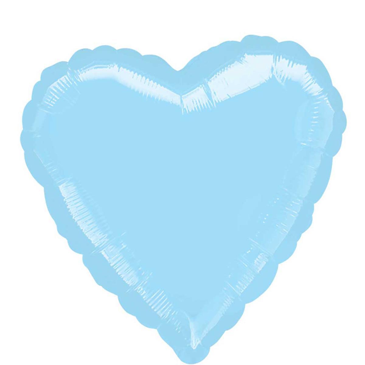 Pastel Blue Heart Foil Balloon 18in Balloons & Streamers - Party Centre - Party Centre