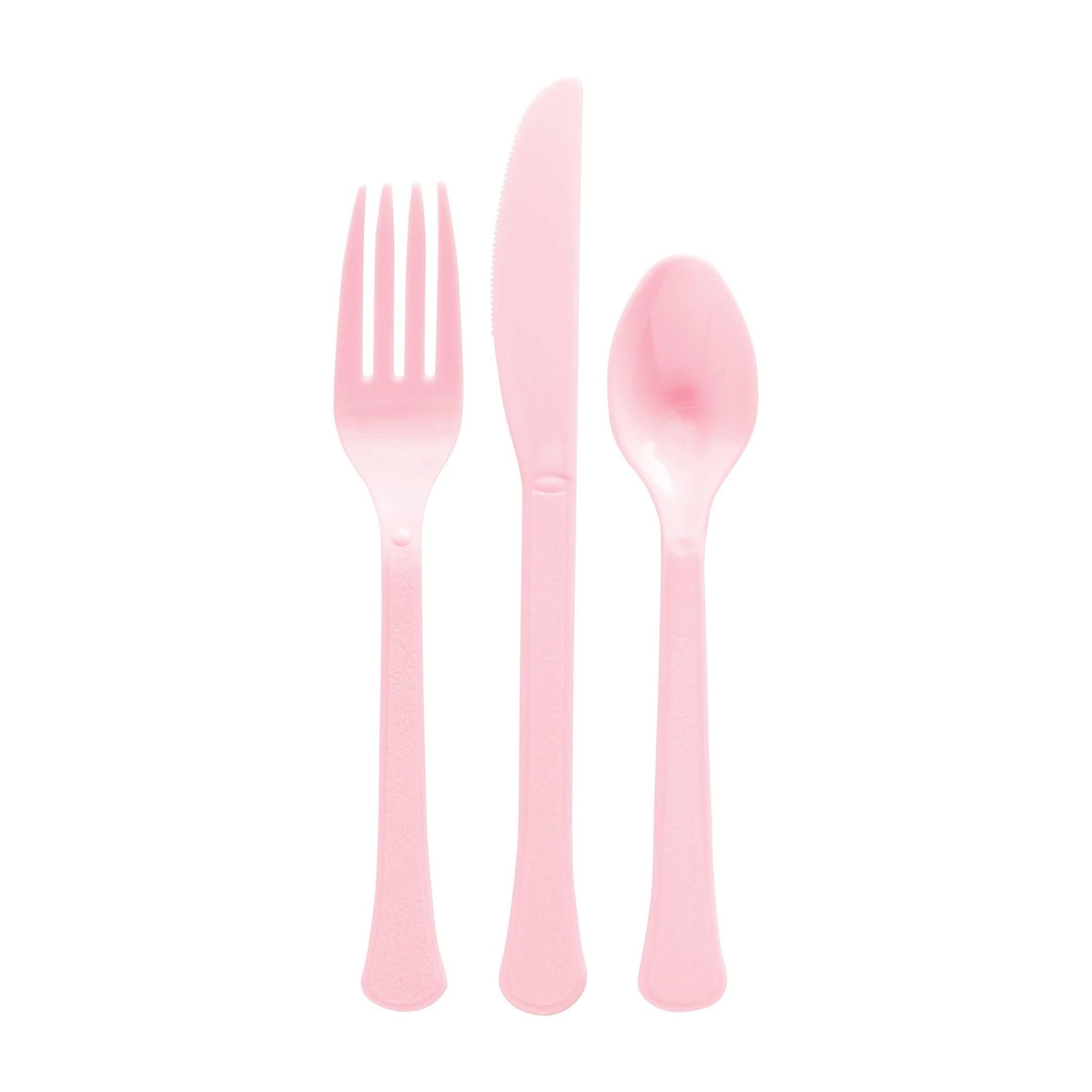 New Pink Heavy Weight Cutlery Assorted 24pcs - Party Centre