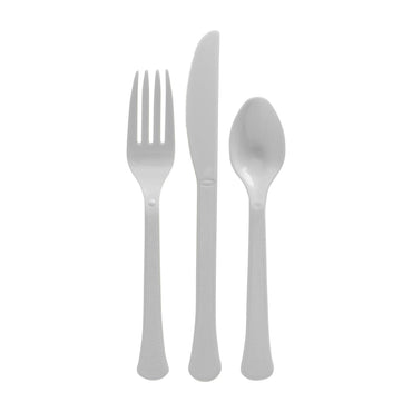 Silver Heavy Weight Cutlery Assorted 24pcs - Party Centre