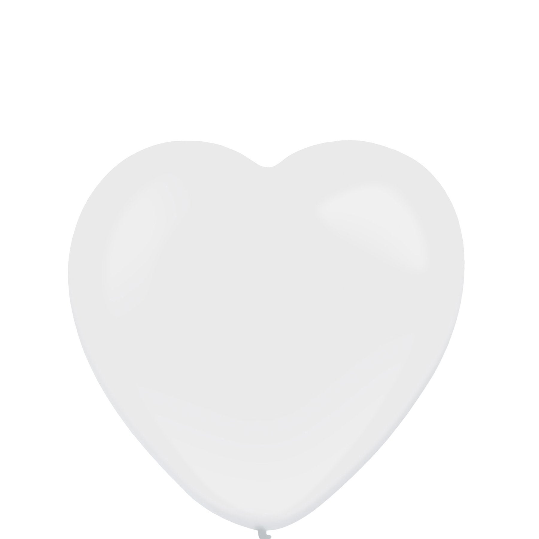 Frosty White Standard Heart Latex Balloons 50pcs Balloons & Streamers - Party Centre - Party Centre