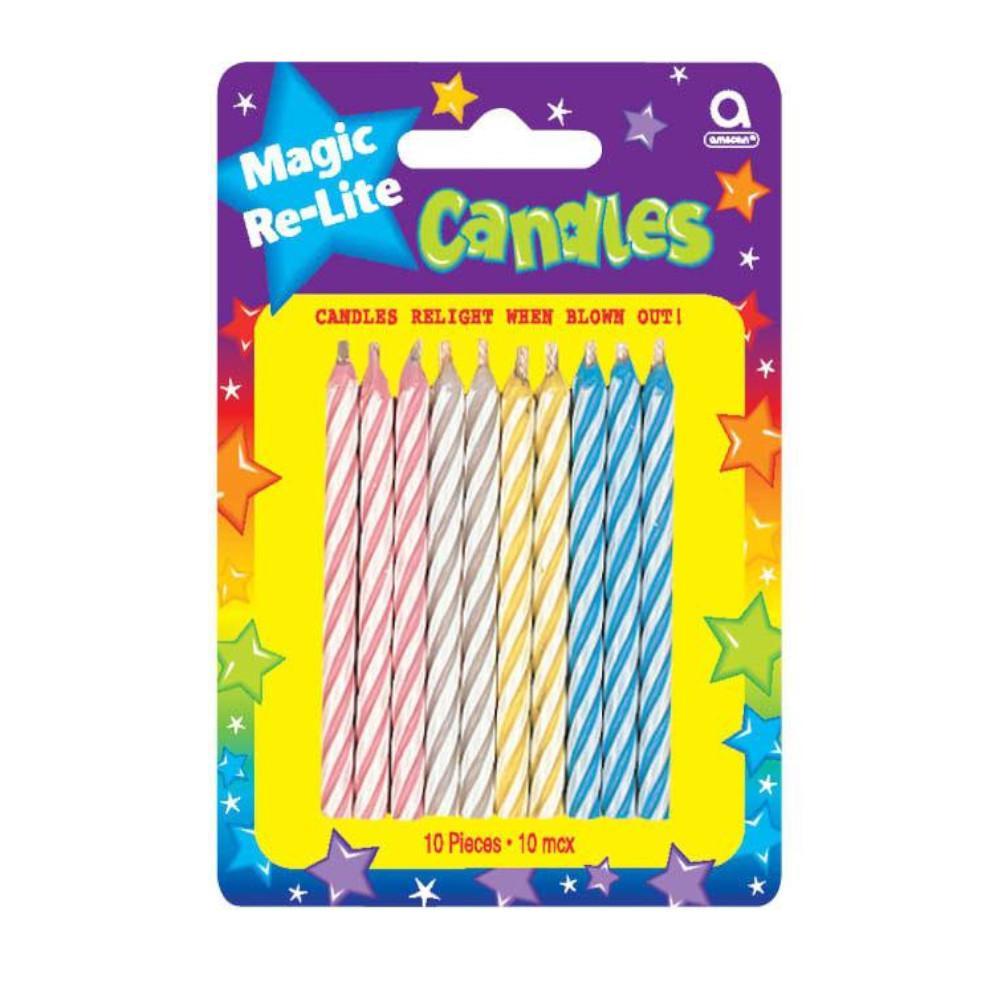 Magic Re-Light Candles 2 1/2in, 10pcs Party Accessories - Party Centre - Party Centre