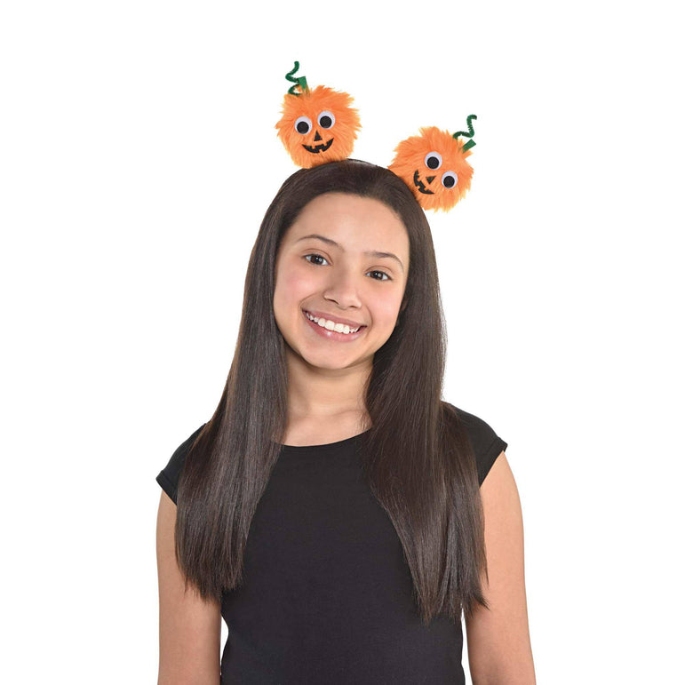 Pom Pom Pumpkin Headband Costumes & Apparel - Party Centre